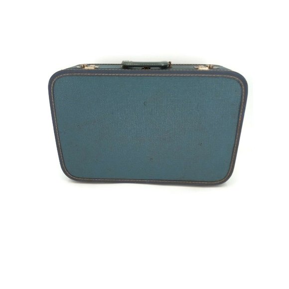 Air Pak Handbags - Vintage1950s Air Pak Hard Suit Case Vinyl Luggage USA 14in x 21in x 6.75 in